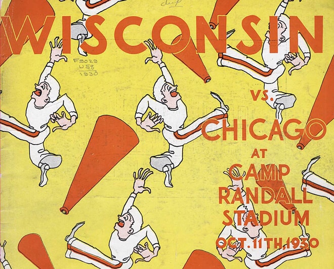 A football program from Wisconsin vs. Chicago, 1930. (Image courtesy of UW Archives.)