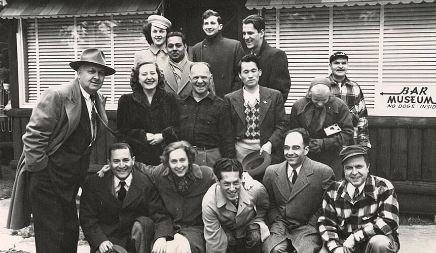 A group photo from the 1940s of the UW International Club.