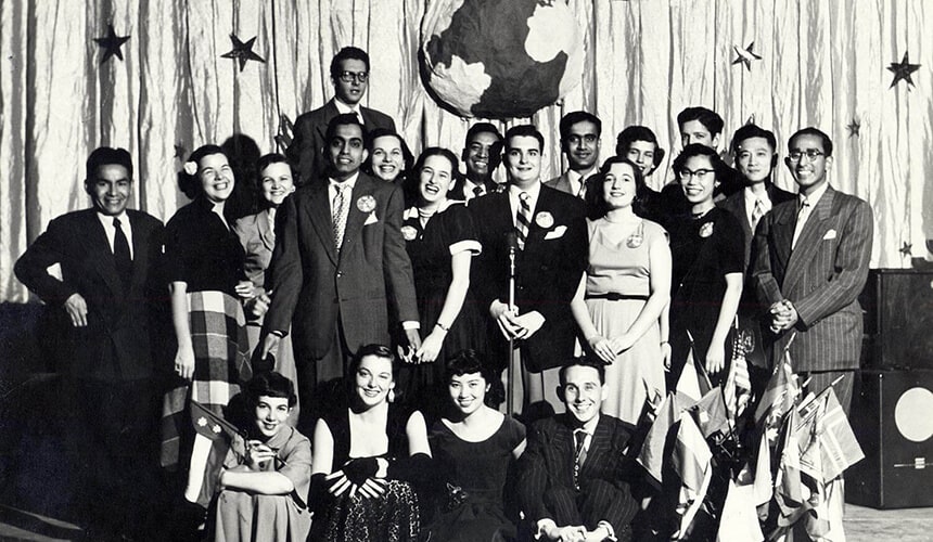 The UW International Club group photo, 1945-1959.
