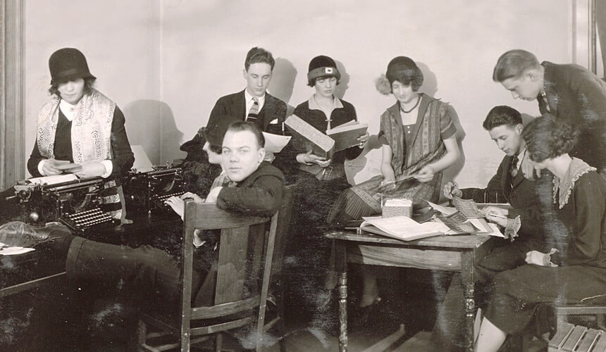 The Badger staff in 1925.