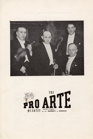 Early Pro Arte Quartet perforamance program, July 1941.