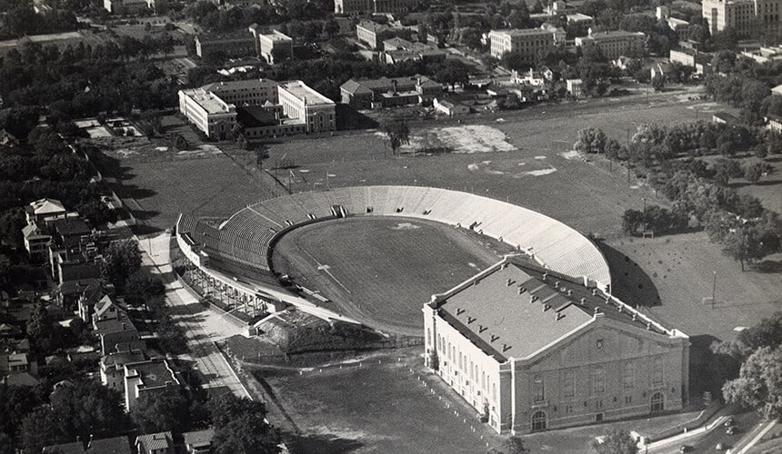 Camp Randall Stadium, shown in the 1930s.