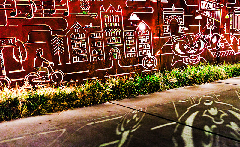 The wall at Alumni Park