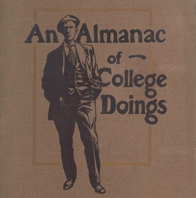 Cover of An Almanac of College Doings. (Image courtesy of UW Archives.)