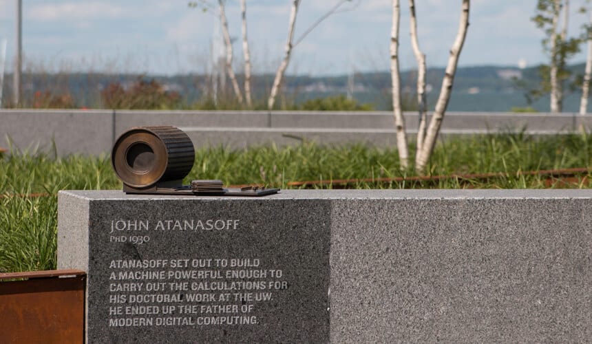 Photo of John Atanasoff's tribute