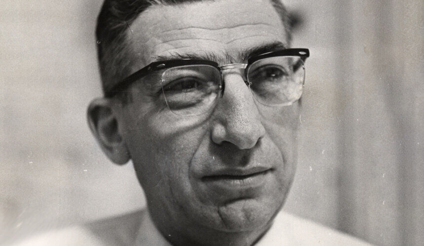 Harry Waisman portrait from 1960. (Image courtesy of the UW Archives, #S09768.) Harry Waisman portrait from 1960.
