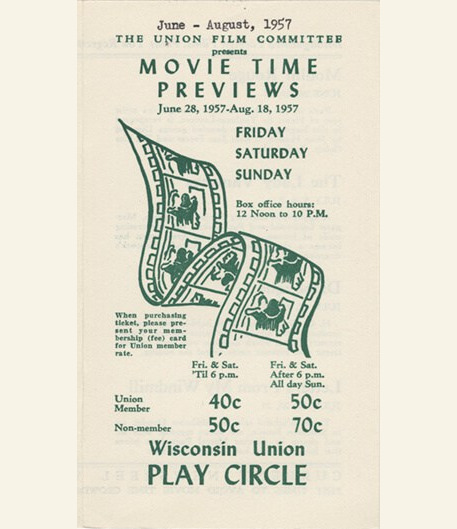 Brochure for Movietime, 1957.