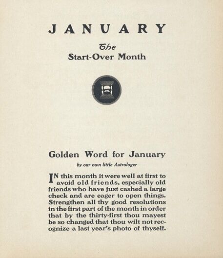 From the January section of the An Almanac of College Doings.