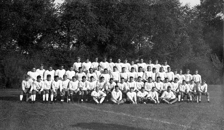 Ready to take on the season’s opponents, the 1930 Wisconsin Badger team posed for a portrait.