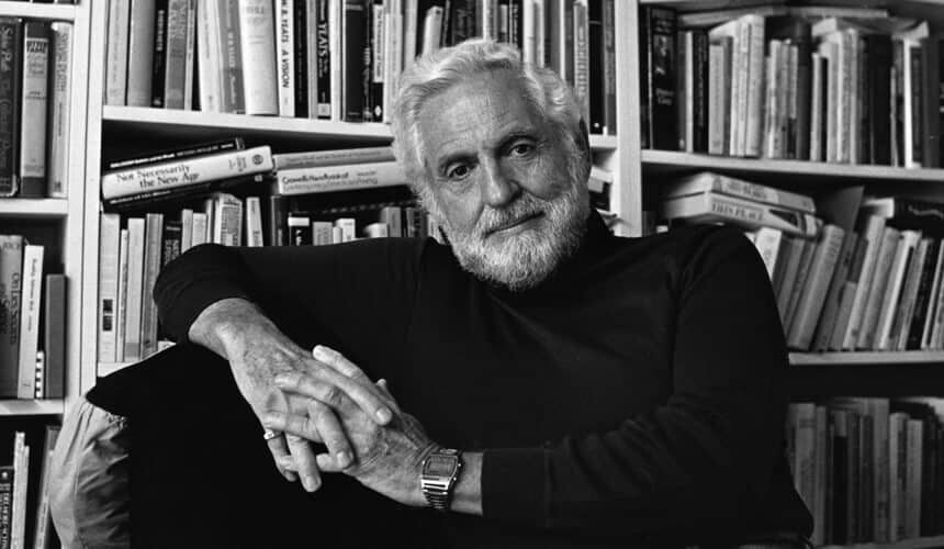 Image of Carl Dejerassi in his library.