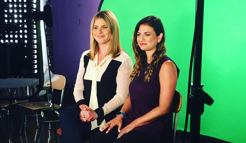 Casey Rotter and Jenna Bush Hager appear on NBC TV.