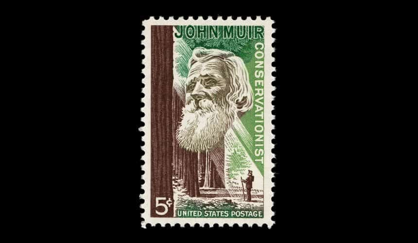 1964 stamp of Muir.