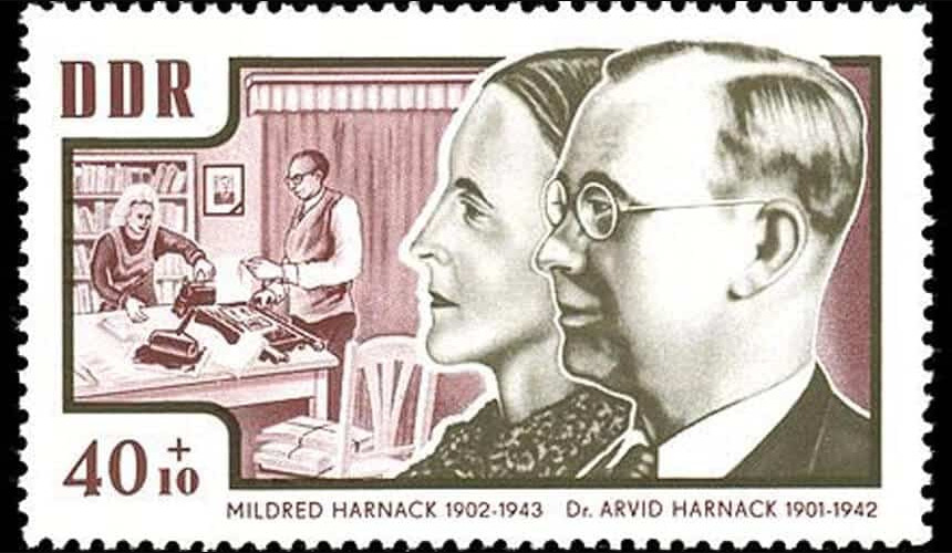 German stamp with the Harnacks.