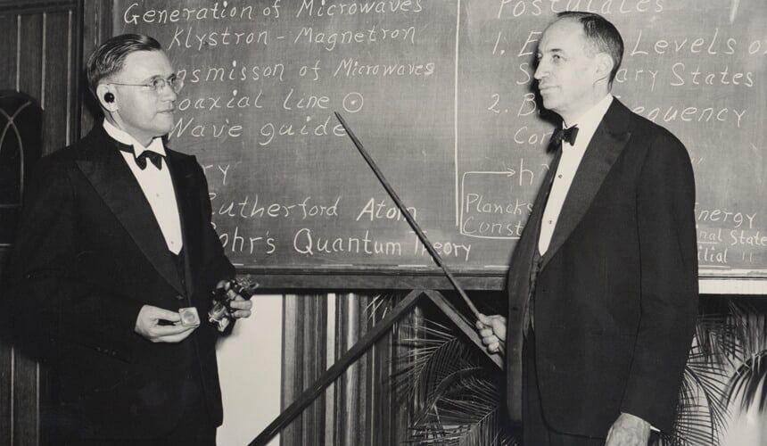 John Van Vleck receiving his Nobel Prize. (Image courtesy of UW Archives, #S10996.) John Van Vleck receiving his Nobel Prize