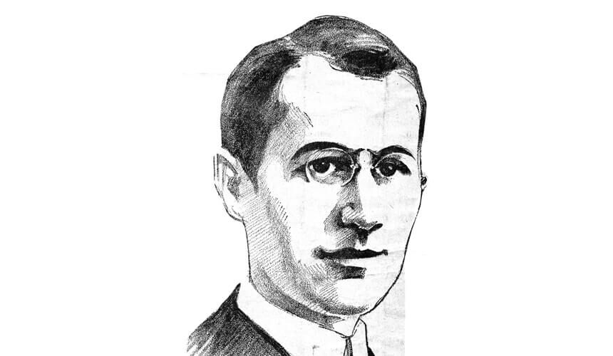 William T. Purdy, the composer who wrote the music for On, Wisconsin! (Image courtesy of the Milwaukee Journal, November 15, 1931.) William T. Purdy, the composer who wrote the music for On, Wisconsin!