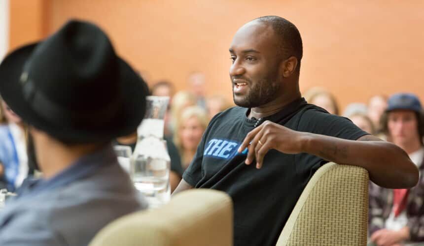 Virgil Abloh speaking at Red Talks in 2015.