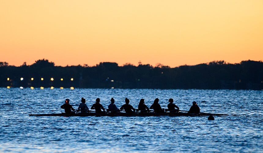 UW–Madison's rowing team