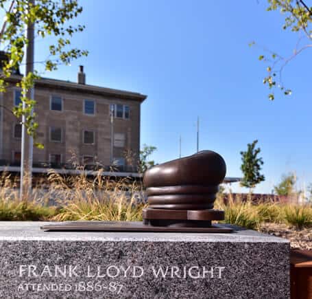 Photo of Frank Llloyd Wright tribute. Photo by Joseph Leute.