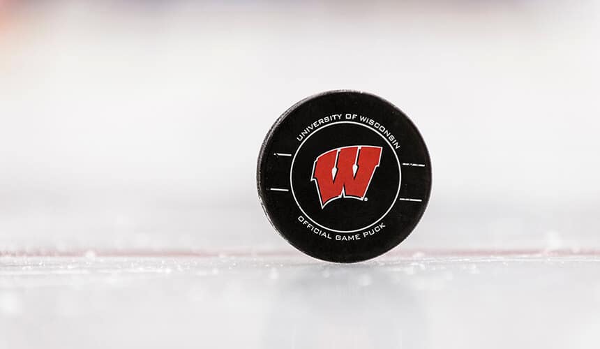 UW–Madison hockey puck