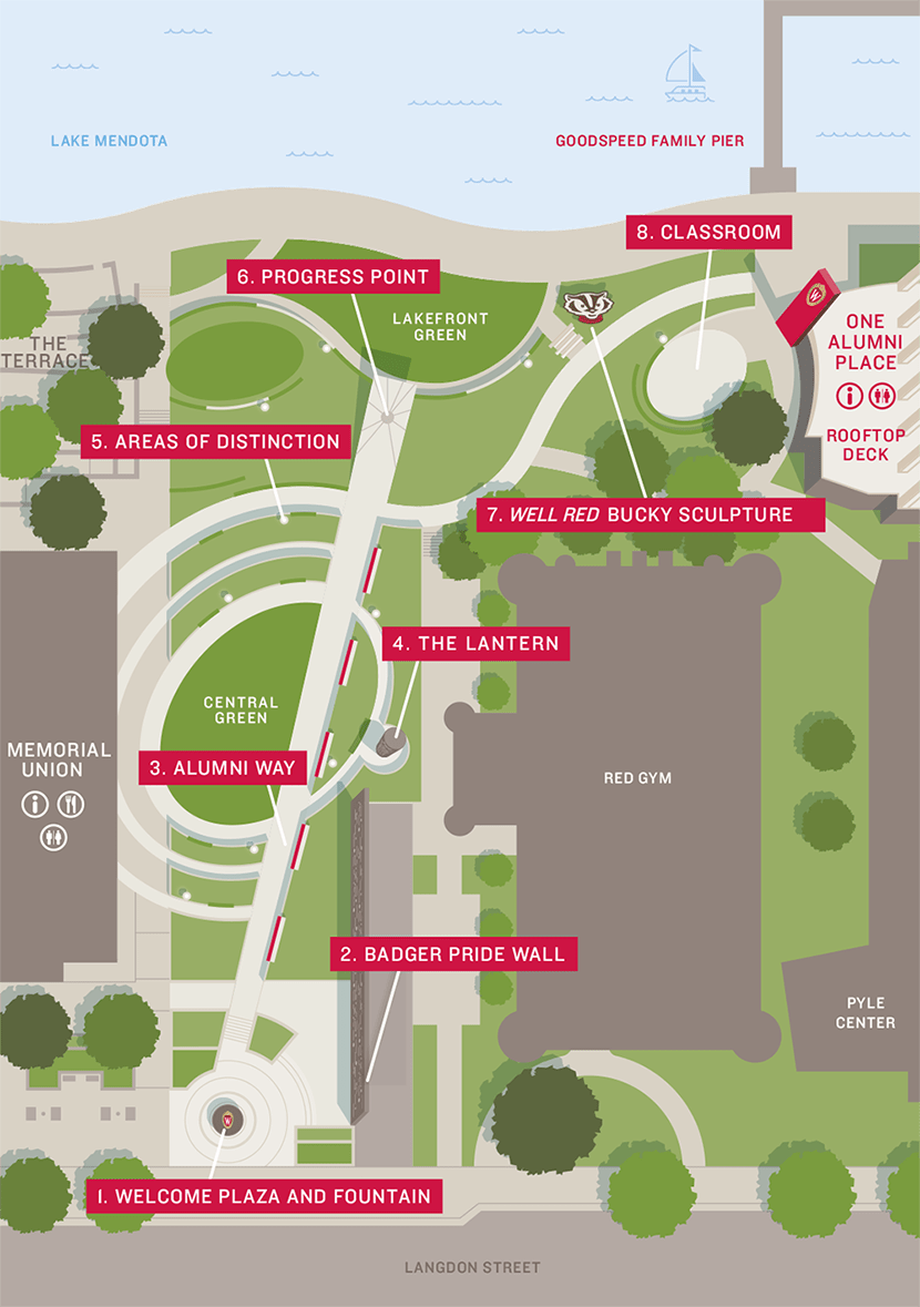 Full map of Alumni Park.